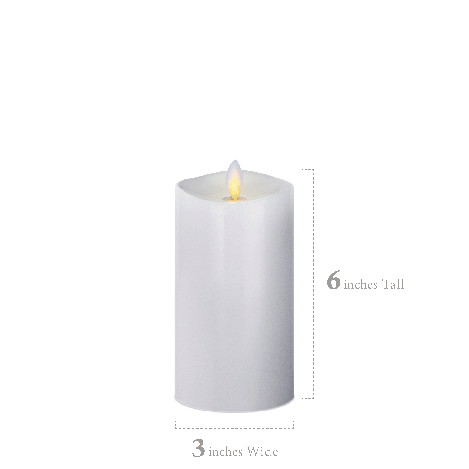 6 Inch Symphony Music Sensing LED Candle (Classic White)