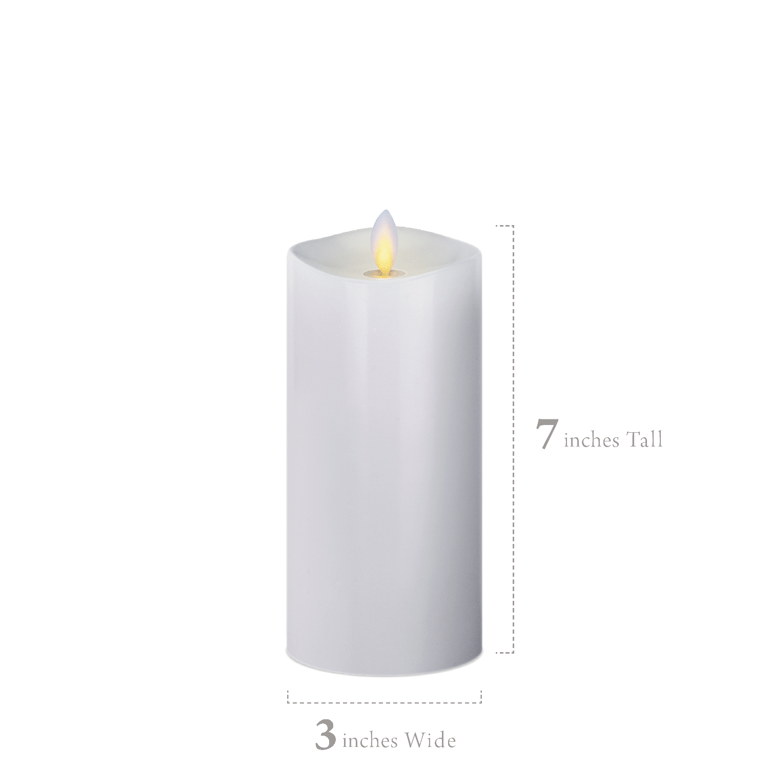 7 Inch Symphony Music Sensing LED Candle (Classic White)